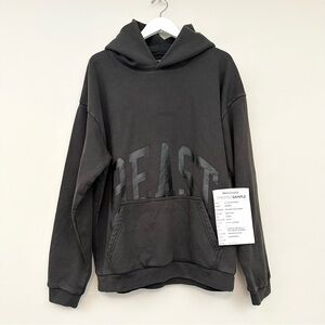 Mr. Beast “Punch” Hoodie Sample Acid Wash Black Fleece
